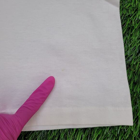 Vintage 90s Hanes Shirt XL 23x27 White Softball - Picture 6 of 15